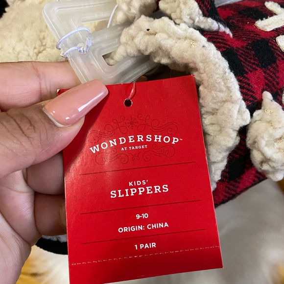 🎄Wondershop Christmad Plaid Little Kid Slippers “Lil Bear”🎄 - Picture 7 of 7